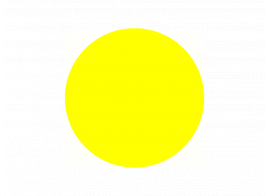 Круг контрастный желтый 150мм